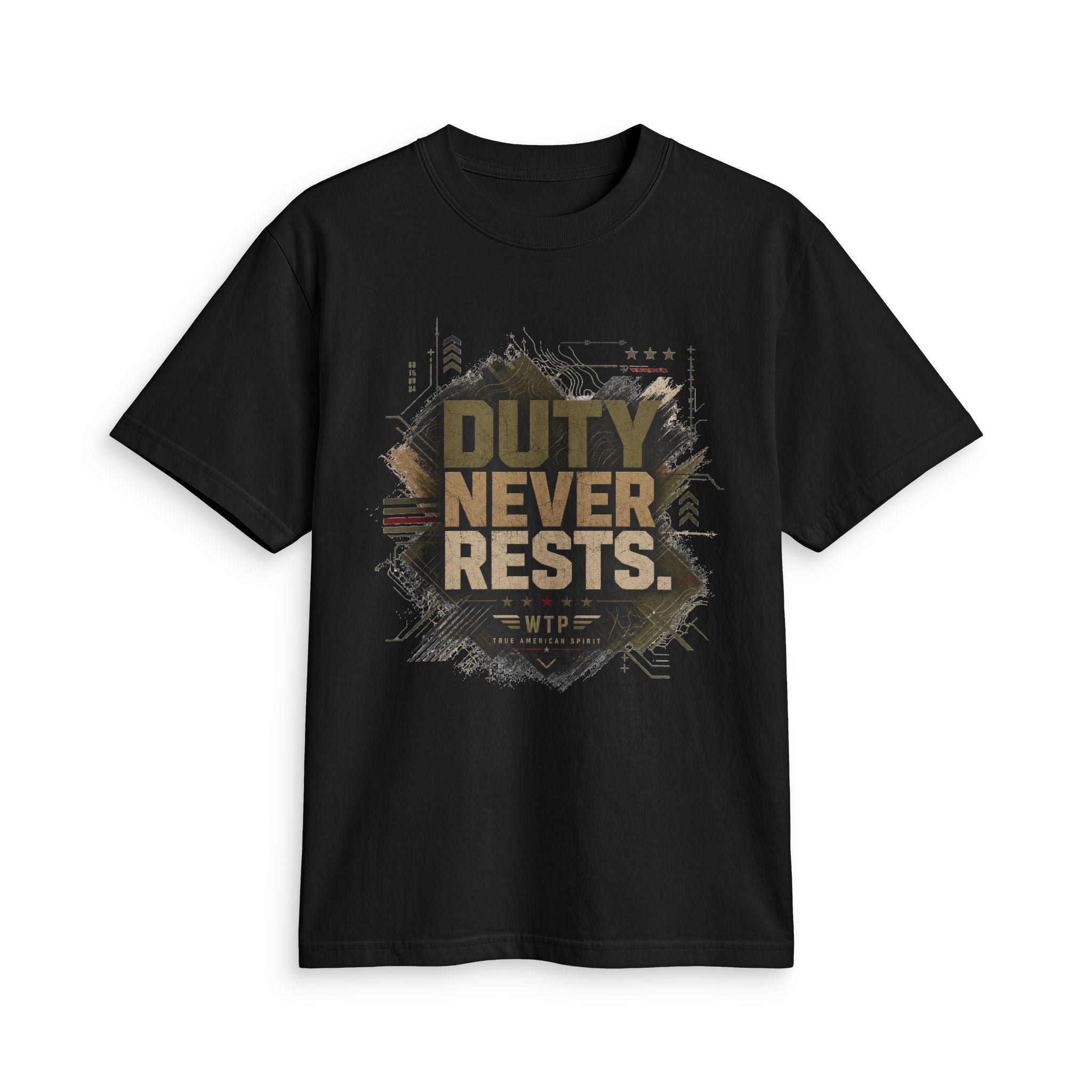 Duty Never Rests — Military Inspired Tee