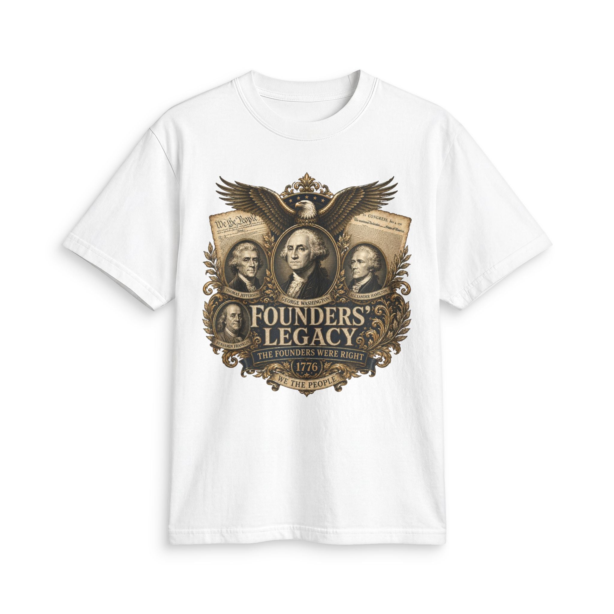 Founders' Legacy T-Shirt — Patriotic Founding Fathers