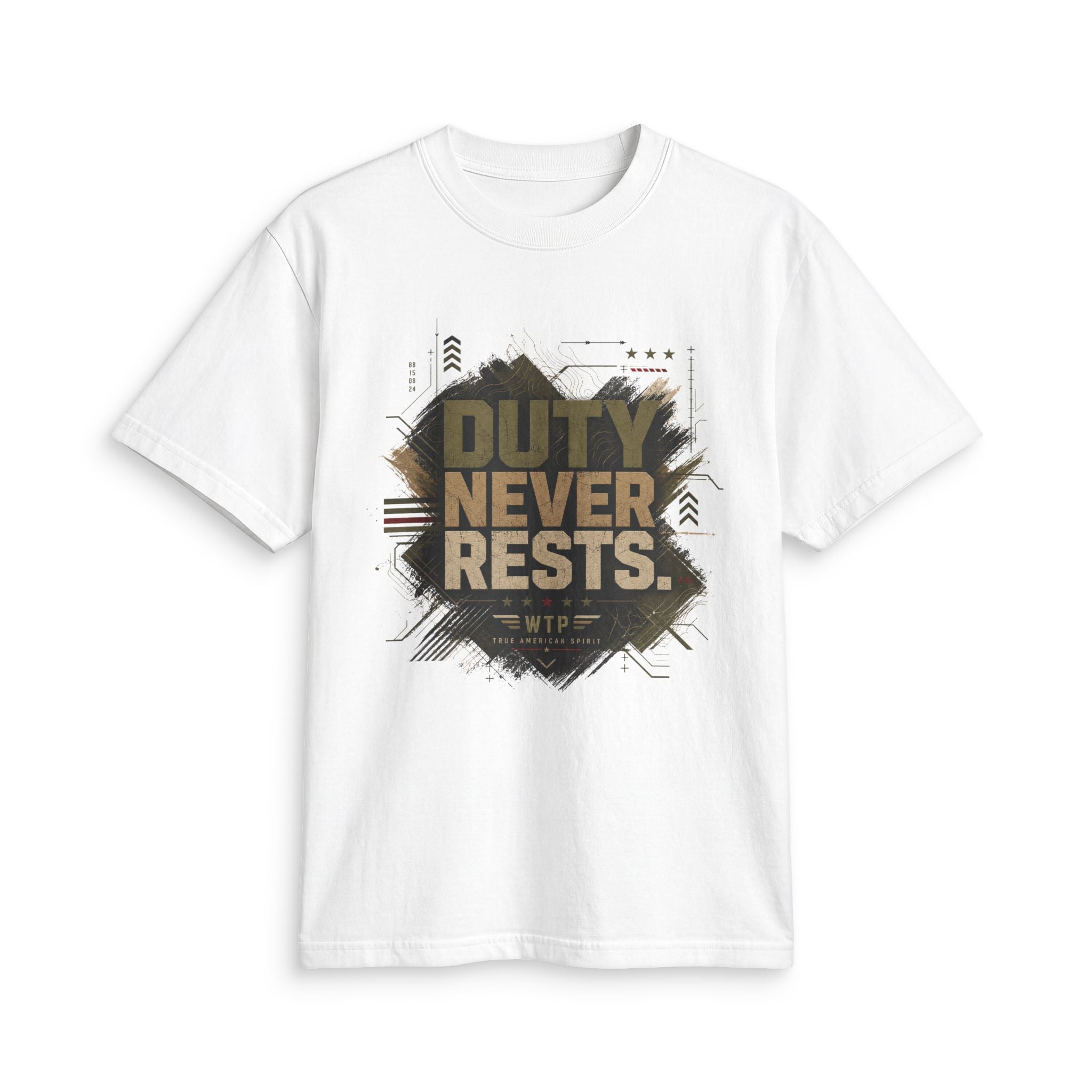Duty Never Rests — Military Inspired Tee